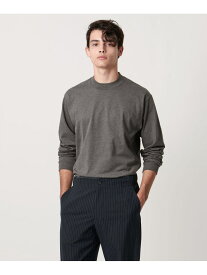 SARROWS オーガニックコットン モックネック ロングスリーブ Tシャツ UNITED ARROWS ユナイテッドアローズ トップス カットソー・Tシャツ グレー ホワイト【送料無料】[Rakuten Fashion]