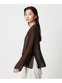 ＜MARW UNITED ARROWS＞ワッシャー シアー ブラウス MARW UNITED ARROWS ユナイテッドアローズ トップス シャツ・ブラウス ブラック ブラウン【送料無料】[Rakuten Fashion]