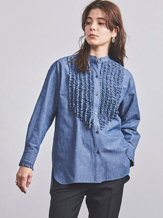 楽天市場】UGCS フリル スタンドカラー シャツ 4 UNITED ARROWS 