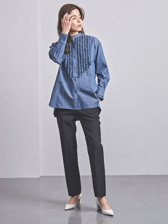 楽天市場】UGCS フリル スタンドカラー シャツ 4 UNITED ARROWS 