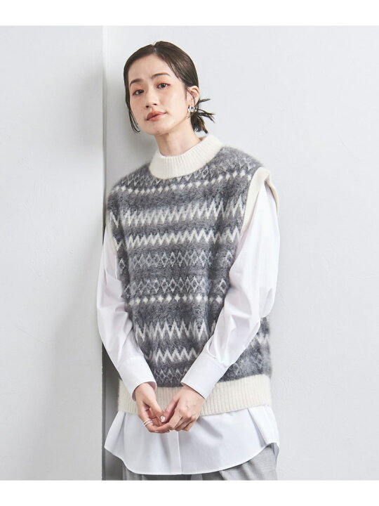 楽天市場】フォックスカシミヤ ジャカード ニットベスト UNITED ARROWS 