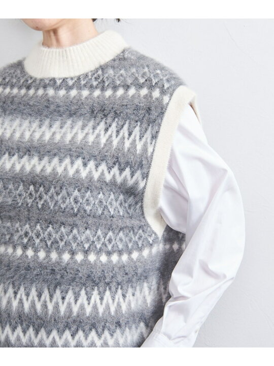 楽天市場】フォックスカシミヤ ジャカード ニットベスト UNITED ARROWS 