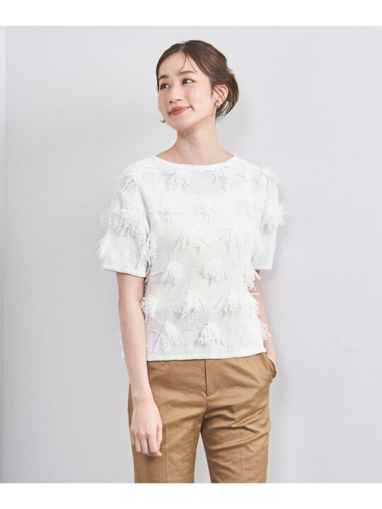 楽天市場】カット フリンジ ショートスリーブ ニット UNITED ARROWS 