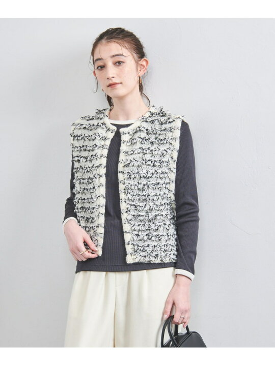 楽天市場】【SALE／20%OFF】ミックス シアーループ ニットベスト 
