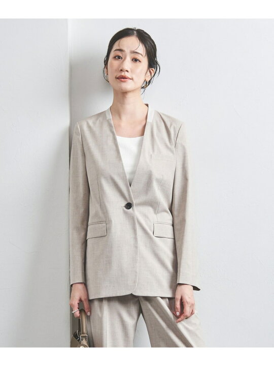 楽天市場】【SALE／40%OFF】RIOPELE ノーカラー ジャケット UNITED 