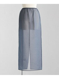 ＜LOEFF＞バックスリット オーガンジー スカート LOEFF ユナイテッドアローズ スカート ロング・マキシスカート ネイビー ホワイト【送料無料】[Rakuten Fashion]