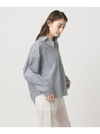＜TICCA＞ストライプ スキッパー シャツ UNITED ARROWS ユナイテッドアローズ トップス シャツ・ブラウス ネイビー ピンク【送料無料】[Rakuten Fashion]