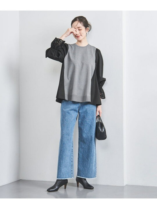 楽天市場】スカラップ コンビ スリーブ プルオーバー UNITED ARROWS  