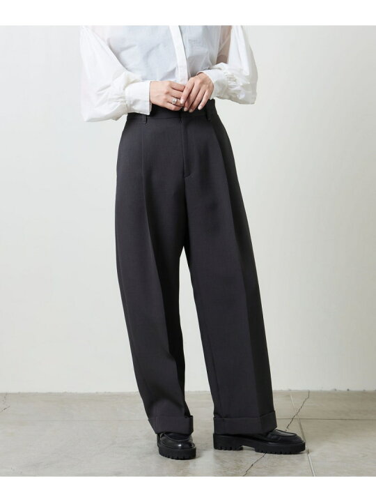 楽天市場】＜MARW UNITED ARROWS＞タック ワイド テーパードパンツ  