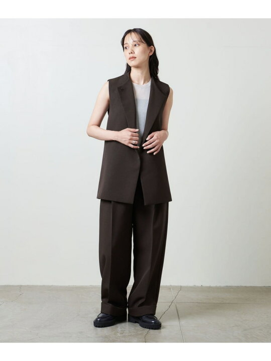 楽天市場】＜MARW UNITED ARROWS＞タック ワイド テーパードパンツ 