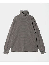 ＜Yonetomi＞GARMENT DYED BORDER T-SHIRT/ボーダー タートルネック ロングTシャツ UNITED ARROWS ユナイテッドアローズ トップス カットソー・Tシャツ ネイビー グレー ベージュ【送料無料】[Rakuten Fashion]