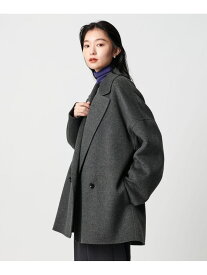 ＜MARW UNITED ARROWS＞リバー ミドル丈 コート MARW UNITED ARROWS ユナイテッドアローズ ジャケット・アウター その他のジャケット・アウター グレー ブラック【送料無料】[Rakuten Fashion]