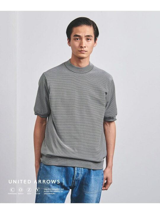 楽天市場】【SALE／40%OFF】コットン/ポリエステル ボーダー モック 
