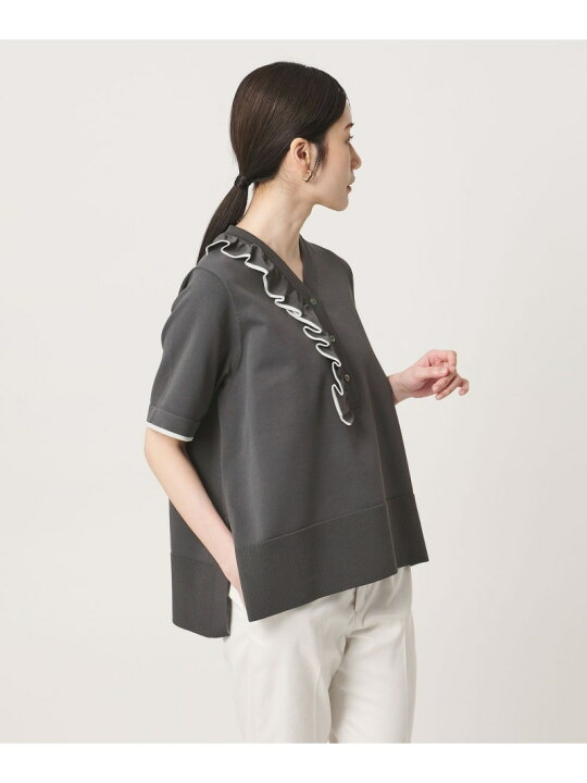 楽天市場】【SALE／20%OFF】ミニマル フリル ショートスリーブ ニット