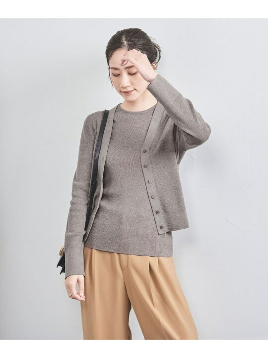楽天市場】W 18G リブ クルーネック ニット UNITED ARROWS 