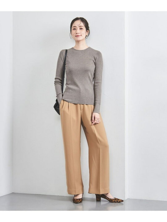 楽天市場】W 18G リブ クルーネック ニット UNITED ARROWS 