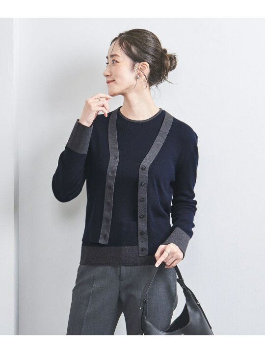 楽天市場】W 18G リブ クルーネック ニット UNITED ARROWS 