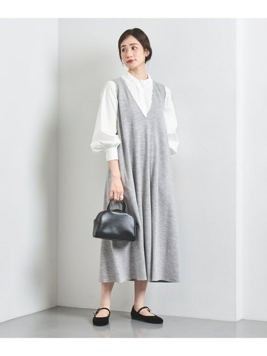 楽天市場】【SALE／30%OFF】W Vネック ジャージー ロングワンピース  
