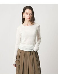 ＜ASTRAET＞レース クルーネックカットソー ASTRAET ユナイテッドアローズ トップス カットソー・Tシャツ ホワイト ブラック【先行予約】*【送料無料】[Rakuten Fashion]