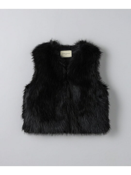 楽天市場】【SALE／40%OFF】フェイクファー ショートベスト UNITED 