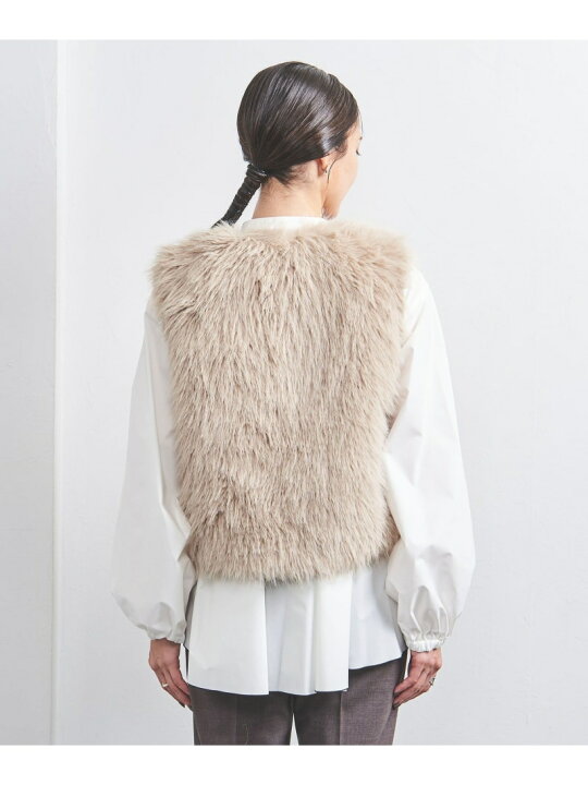 楽天市場】【SALE／40%OFF】フェイクファー ショートベスト UNITED 