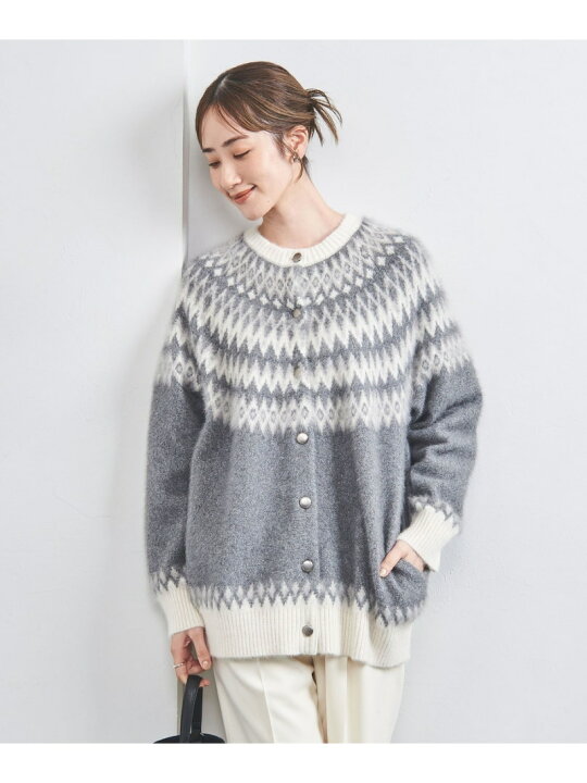楽天市場】フォックス カシミヤ ジャカード ニットブルゾン UNITED 