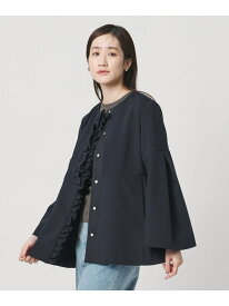 【SALE／40%OFF】LIGHT SPONGY フリル コート UNITED ARROWS ユナイテッドアローズ ジャケット・アウター その他のジャケット・アウター ネイビー ブラック【RBA_E】【送料無料】[Rakuten Fashion]