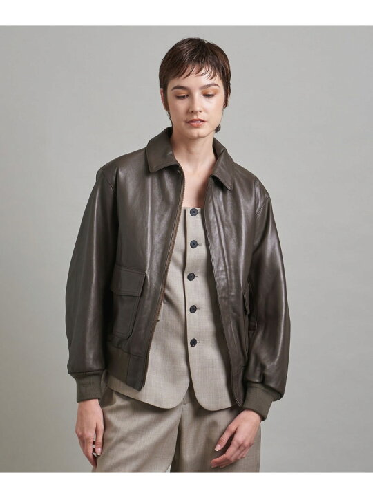楽天市場】＜LOEFF＞ラムレザー フライトジャケット UNISEX LOEFF 