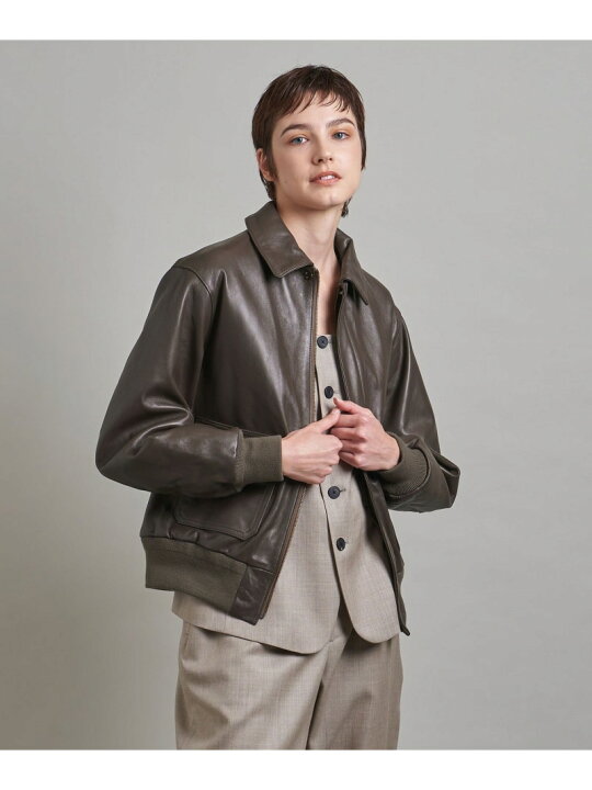 楽天市場】＜LOEFF＞ラムレザー フライトジャケット UNISEX LOEFF 