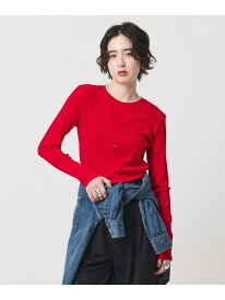 コットン テレコ クルーネック カットソー UNITED ARROWS ユナイテッドアローズ トップス カットソー・Tシャツ レッド ホワイト ブラック【送料無料】[Rakuten Fashion]