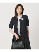 UNITED ARROWS フリルデザイン 半袖ニット セール】 オーガンジー 