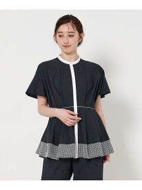 エンブロイダリー ドルマンスリーブ ブラウス UNITED ARROWS ユナイテッドアローズ トップス シャツ・ブラウス ネイビー ホワイト ブラック【送料無料】[Rakuten Fashion]