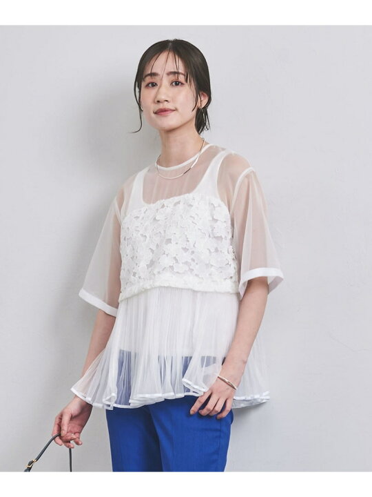 楽天市場】【SALE／30%OFF】エンブロイダリー プリーツ ブラウス 