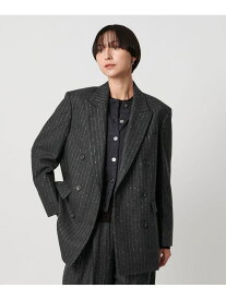 【SALE／50%OFF】ダブルブレスト ストライプ ジャケット UNITED ARROWS ユナイテッドアローズ ジャケット・アウター テーラードジャケット・ブレザー グレー【RBA_E】【送料無料】[Rakuten Fashion]