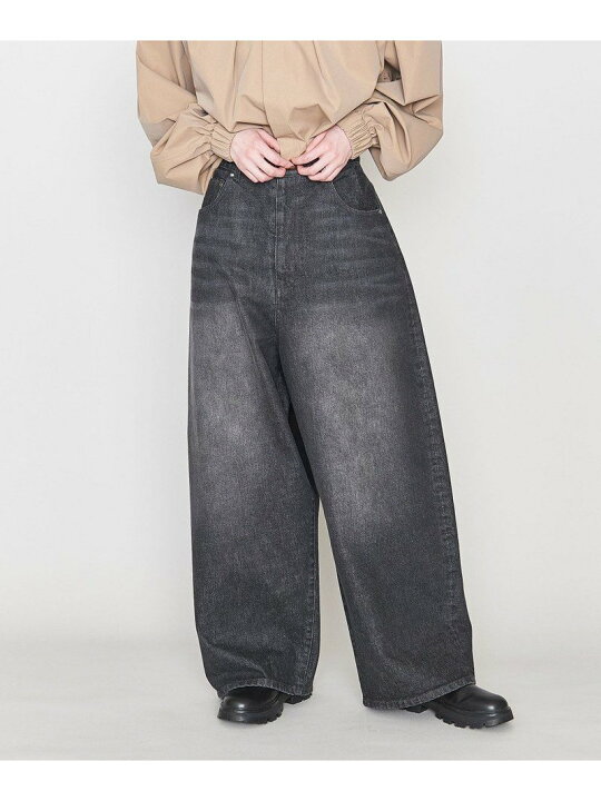 楽天市場】＜ASTRAET＞ウルトラバギー 5ポケット ブラックデニムパンツ 