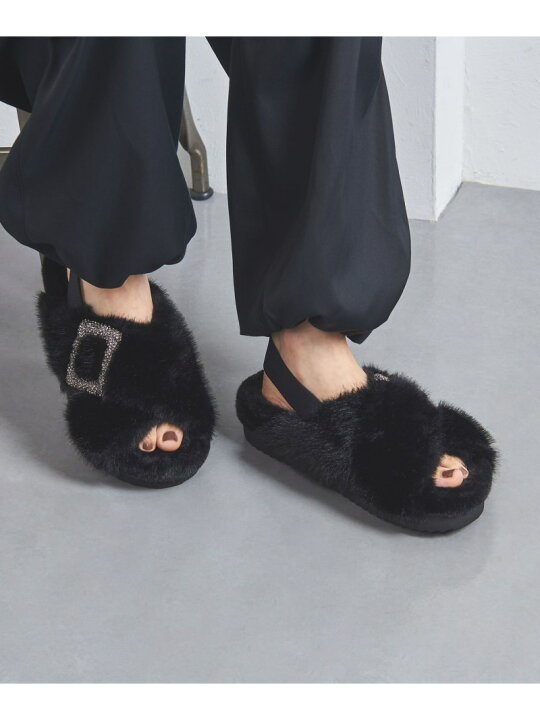 楽天市場】【SALE／40%OFF】ビジューフェイクファー バックストラップ 