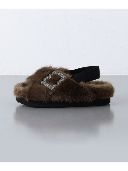 楽天市場】【SALE／40%OFF】ビジューフェイクファー バックストラップ 