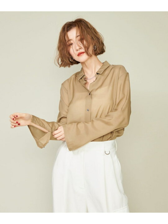 conte キュプラシルクシャツ｜長袖 
