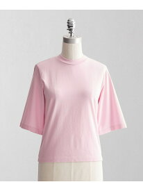 ＜LOEFF＞スビンコットン 5分袖 クルーネックTシャツ LOEFF ユナイテッドアローズ トップス カットソー・Tシャツ ピンク ブラック【送料無料】[Rakuten Fashion]