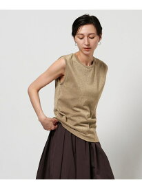 ラメ ノースリーブ カットソー UNITED ARROWS ユナイテッドアローズ トップス カットソー・Tシャツ ブラック ホワイト シルバー【送料無料】[Rakuten Fashion]