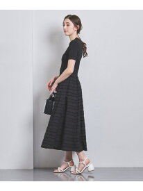 フィット&フレア ワンピース ボーダー UNITED ARROWS ユナイテッドアローズ ワンピース・ドレス ワンピース ブラック【送料無料】[Rakuten Fashion]