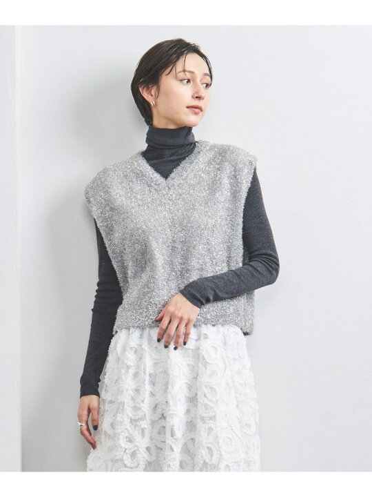 楽天市場】【SALE／45%OFF】グリッターラメ ノースリーブ ニットベスト 
