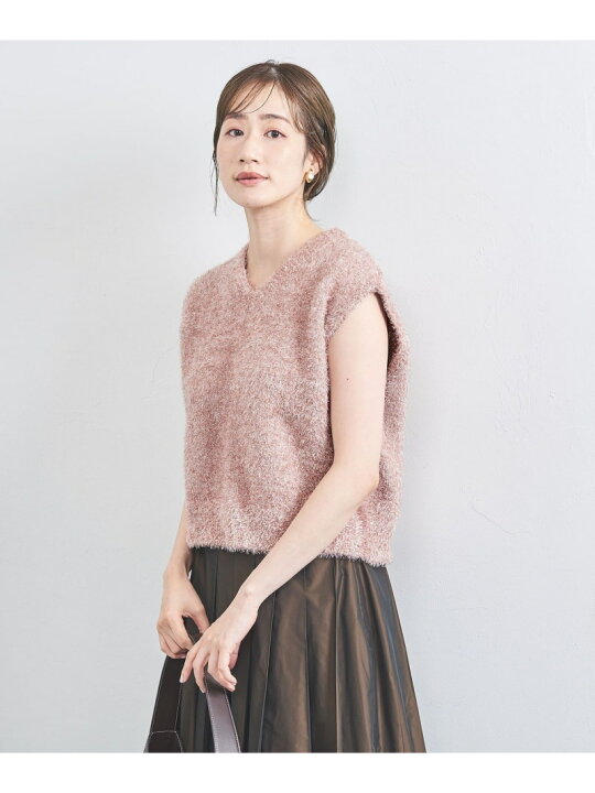 楽天市場】グリッターラメ ノースリーブ ニットベスト UNITED ARROWS 