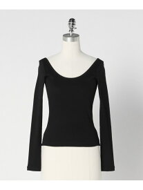 ＜LOEFF＞コットンテレコ ラウンドネック カットソー LOEFF ユナイテッドアローズ トップス カットソー・Tシャツ ワインレッド ブラック【送料無料】[Rakuten Fashion]