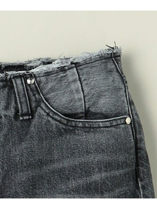 楽天市場】＜ASTRAET＞ウエストカットオフ ブラックデニムパンツ 