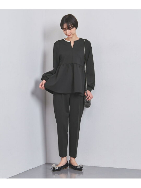 楽天市場】【SALE／70%OFF】SPONGY パールモチーフ ペプラム ブラウス