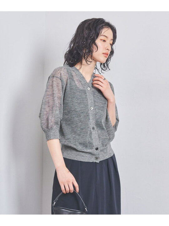 楽天市場】【SALE／70%OFF】シアー Vネック カーディガン 5SL UNITED