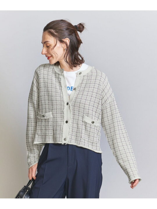 楽天市場】【SALE／80%OFF】ツイードニットカーディガン BEAUTY&YOUTH 