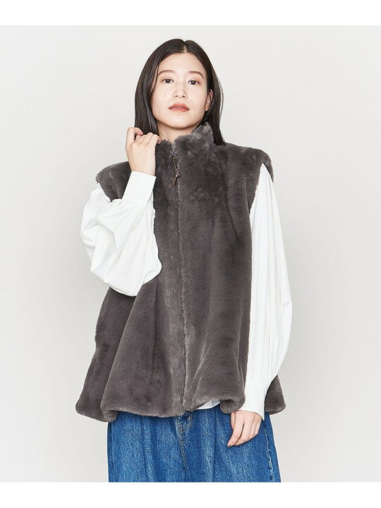 楽天市場】【SALE／70%OFF】＜ASTRAET＞フレア フェイクファーベスト 