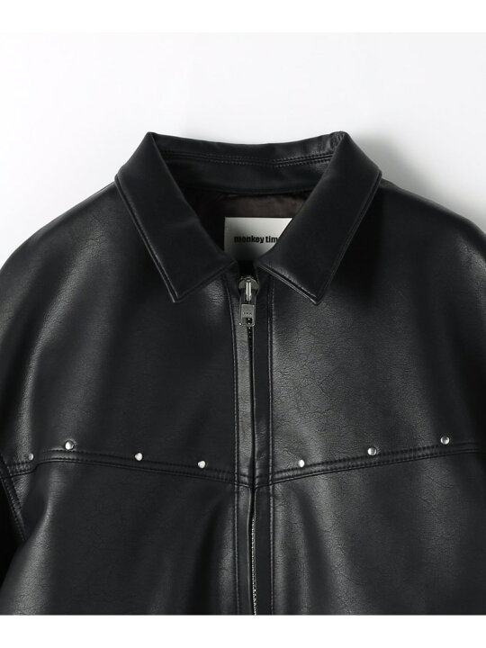 楽天市場】【SALE／60%OFF】レザーライク ジップ ジャケット monkey 